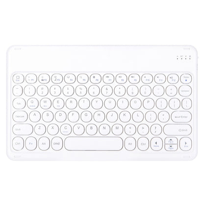 Round Cap Bluetooth Keyboard Leather Case with Pen Slot, without Touchpad For Samsung Galaxy Tab S7(Dark Blue+White Keyboard) - Samsung Keyboard by buy2fix | Online Shopping UK | buy2fix