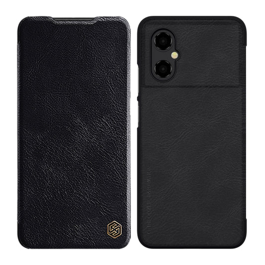 For Xiaomi Poco M4 5G NILLKIN QIN Series Crazy Horse Texture Leather Phone Case(Black) - Xiaomi Cases by NILLKIN | Online Shopping UK | buy2fix