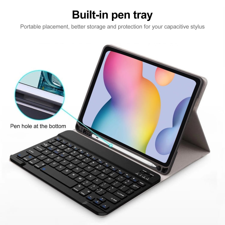 Square Cap Bluetooth Keyboard Leather Case with Pen Slot For Samsung Galaxy Tab S7(Dark Green) - Samsung Keyboard by buy2fix | Online Shopping UK | buy2fix