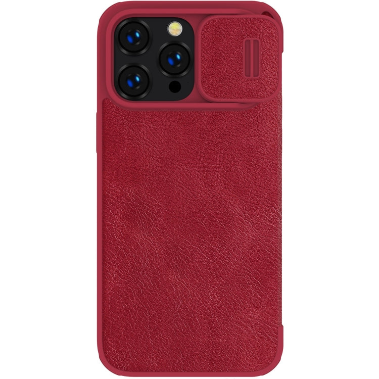 For iPhone 14 Pro NILLKIN QIN Series Pro Crazy Horse Texture Leather Case(Red) - iPhone 14 Pro Cases by NILLKIN | Online Shopping UK | buy2fix