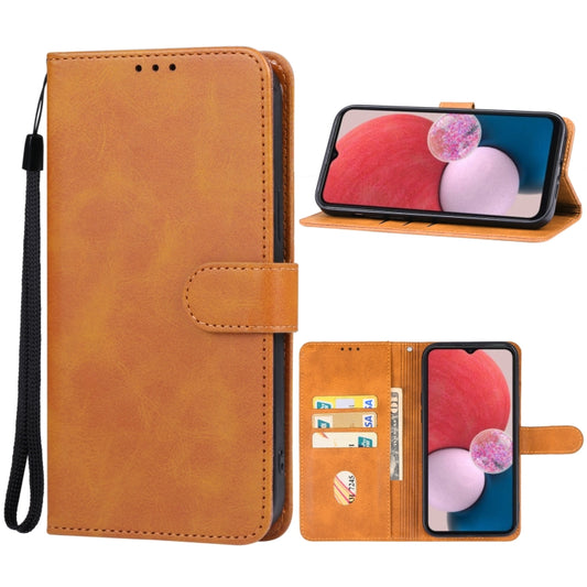 For Samsung Galaxy A14 5G Leather Phone Case(Brown) - Galaxy Phone Cases by buy2fix | Online Shopping UK | buy2fix