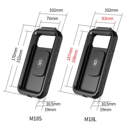 M18S-A1 Motorcycle / Bicycle Handlebar Wireless Charging Waterproof Box Mobile Phone Holder - In Car by buy2fix | Online Shopping UK | buy2fix