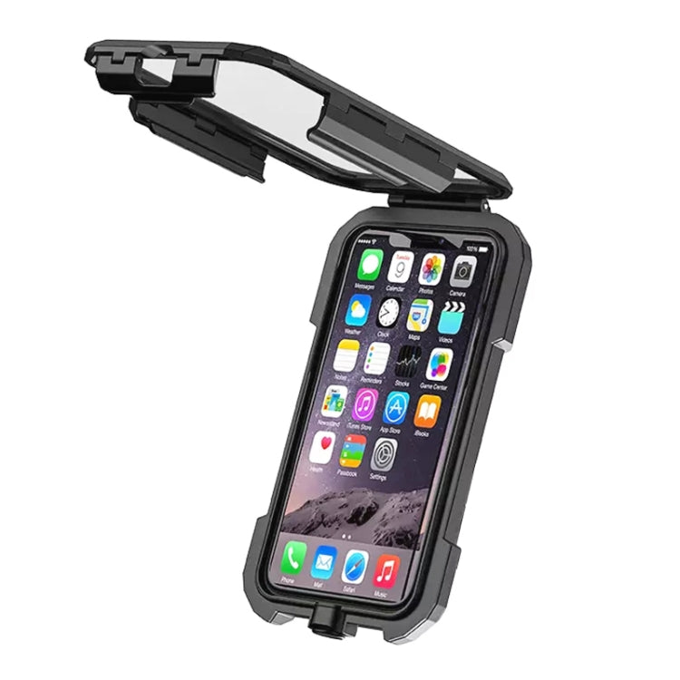 M18S-A2 Motorcycle / Bicycle Rearview Mirror Wireless Charging Waterproof Box Mobile Phone Holder - In Car by buy2fix | Online Shopping UK | buy2fix