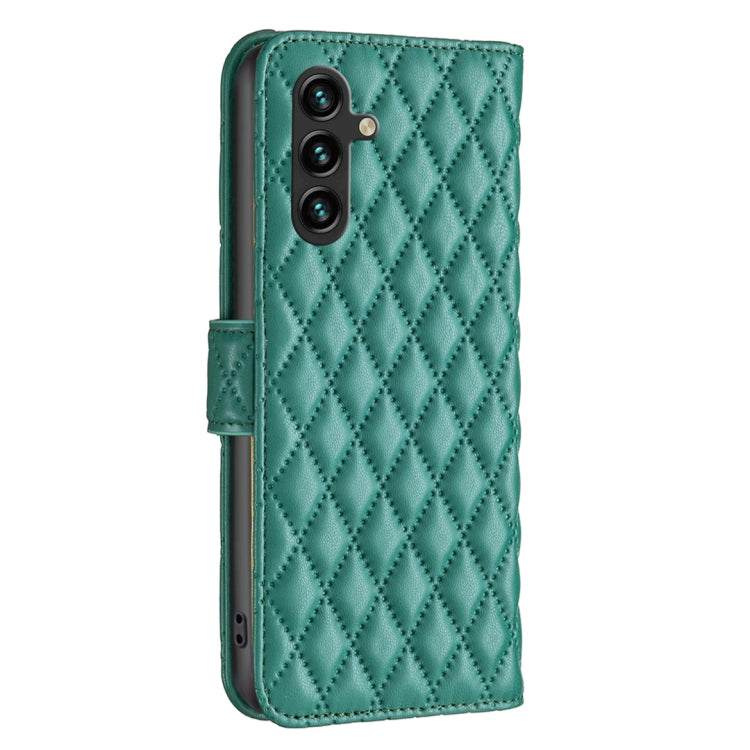 For Samsung Galaxy A14 5G Diamond Lattice Wallet Leather Flip Phone Case(Green) - Galaxy Phone Cases by buy2fix | Online Shopping UK | buy2fix