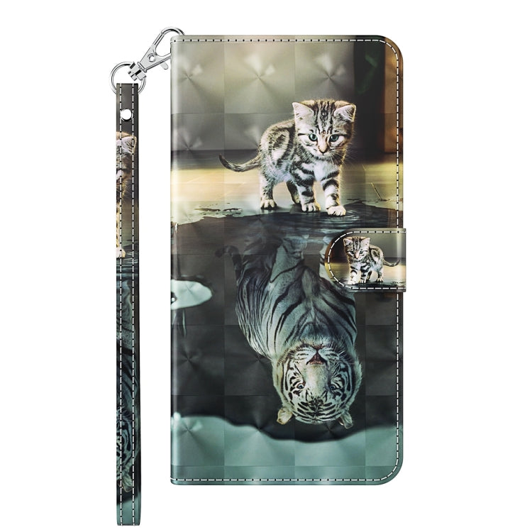 For Samsung Galaxy A14 5G 3D Painting Pattern TPU + PU Phone Case(Cat Tiger) - Galaxy Phone Cases by buy2fix | Online Shopping UK | buy2fix
