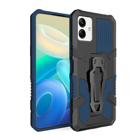 For Samsung Galaxy A04 Armor Warrior Shockproof PC + TPU Phone Case(Blue) - Galaxy Phone Cases by buy2fix | Online Shopping UK | buy2fix