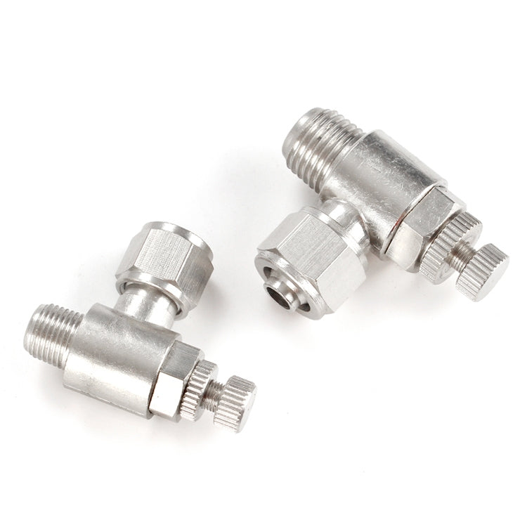 SL6-03 LAIZE Nickel Plated Copper Trachea Quick Fitting Throttle Valve Lock Female Connector -  by LAIZE | Online Shopping UK | buy2fix