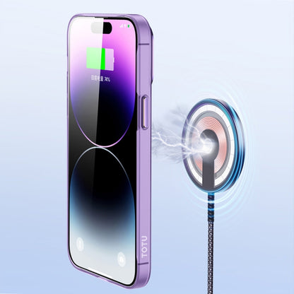 For iPhone 14 TOTUDESIGN AA-194 Crystal Color Series Magsafe Magnetic Phone Case(Purple) - iPhone 14 Cases by TOTUDESIGN | Online Shopping UK | buy2fix