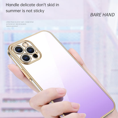 For iPhone 14 Pro SULADA Iridescence Series Plating Transparent Gradient Phone Case(Purple) - iPhone 14 Pro Cases by SULADA | Online Shopping UK | buy2fix