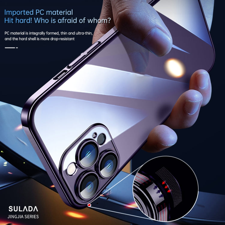 For iPhone 14 Plus SULADA Hard PC Shockproof Phone Case(Silver) - iPhone 14 Plus Cases by SULADA | Online Shopping UK | buy2fix