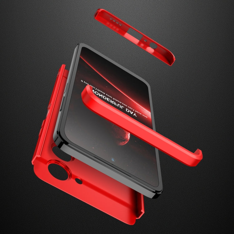 For Realme C33 GKK Three Stage Splicing Full Coverage PC Phone Case(Red) - Realme Cases by GKK | Online Shopping UK | buy2fix