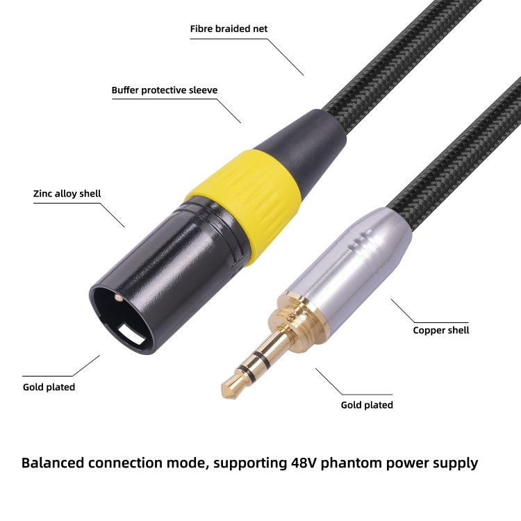 SB423K108-03 6.35mm + 3.5mm Male to XLR 3pin Male Audio Cable, Length: 30cm - Consumer Electronics by buy2fix | Online Shopping UK | buy2fix