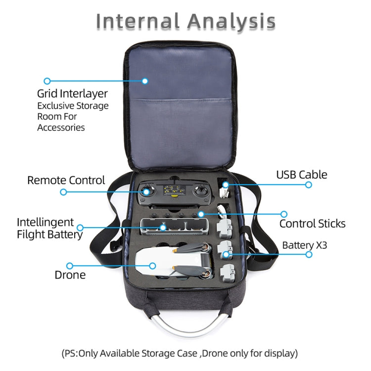 For DJI Mini SE Shockproof Single Shoulder Storage Carrying Case Box Bag, Size: 31 x 23 x 11cm(Black + Red Liner) - DJI & GoPro Accessories by buy2fix | Online Shopping UK | buy2fix