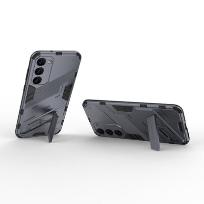 For Samsung Galaxy S23+ 5G Punk Armor 2 in 1 PC + TPU Shockproof Phone Case with Invisible Holder(Grey) - Galaxy S23+ 5G Cases by buy2fix | Online Shopping UK | buy2fix