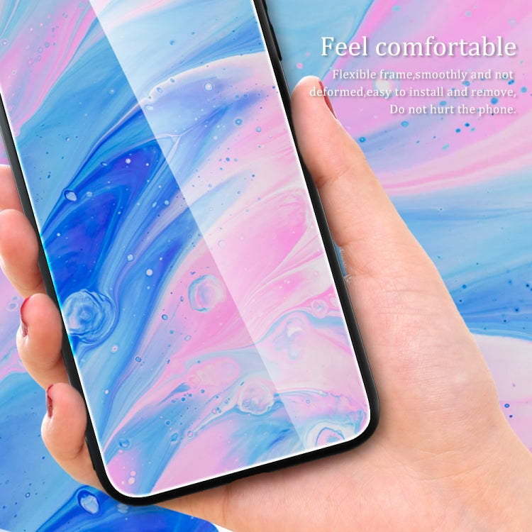 For Xiaomi Redmi Note 12 Pro 5G China Marble Pattern Glass Phone Case(Water Waves) - Note 12 Pro Cases by buy2fix | Online Shopping UK | buy2fix