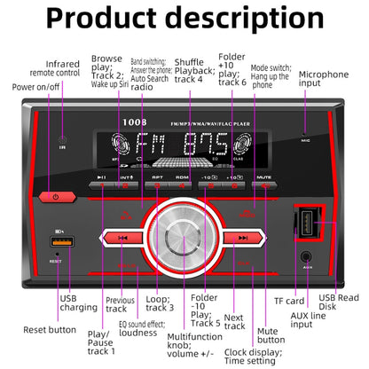 7 Colors Lighting 2 Din Car Radio Bluetooth USB MP3 Player - In Car by buy2fix | Online Shopping UK | buy2fix