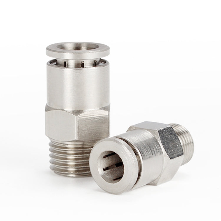 PC6-03 LAIZE Nickel Plated Copper Male Thread Straight Pneumatic Quick Connector -  by LAIZE | Online Shopping UK | buy2fix