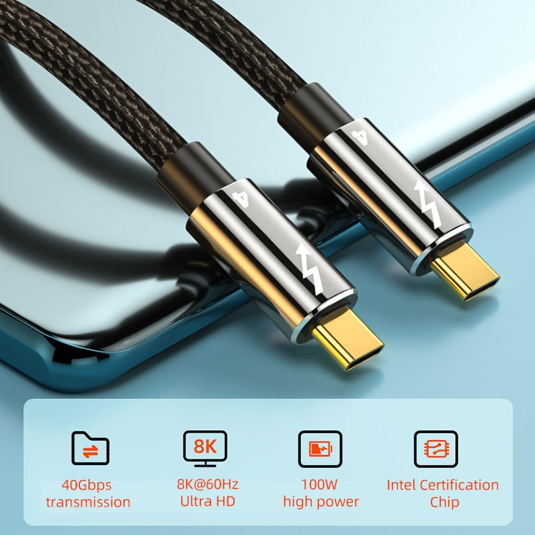 100W Type-C to Type-C Compatible Thunderbolt 4 Full-function Data Cable, Length:0.3m -  by buy2fix | Online Shopping UK | buy2fix