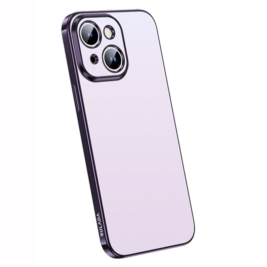 For iPhone 14 SULADA Electroplating Frosted All-inclusive TPU Phone Case(Purple) - iPhone 14 Cases by SULADA | Online Shopping UK | buy2fix