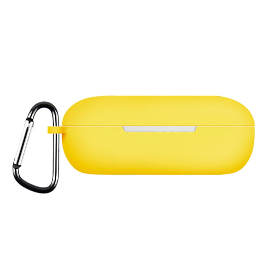 For Huawei FreeBuds SE Pure Color Bluetooth Earphone Silicone Case with Hook(Yellow) - Huawei Earphone Case by buy2fix | Online Shopping UK | buy2fix