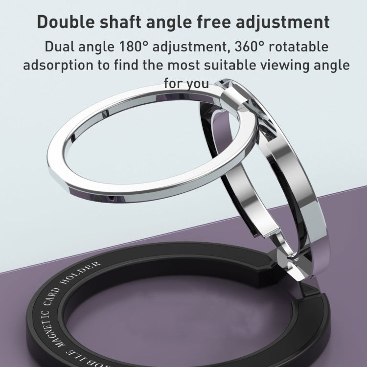 Car Magnetic Dual Axis Ring Phone Holder(Frosted Purple) - Ring Holder by buy2fix | Online Shopping UK | buy2fix