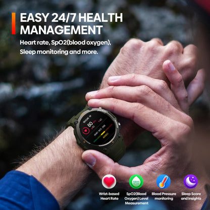Zeblaze Vibe 7 1.39 inch Round Screen HD Smart Watch Support Voice Call/Health Monitoring(Khaki) - Smart Wear by Zeblaze | Online Shopping UK | buy2fix