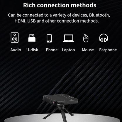 S90 DLP Android 9.0 1GB+8GB 4K Mini WiFi Smart Projector, Power Plug:AU Plug(Black) - Consumer Electronics by buy2fix | Online Shopping UK | buy2fix