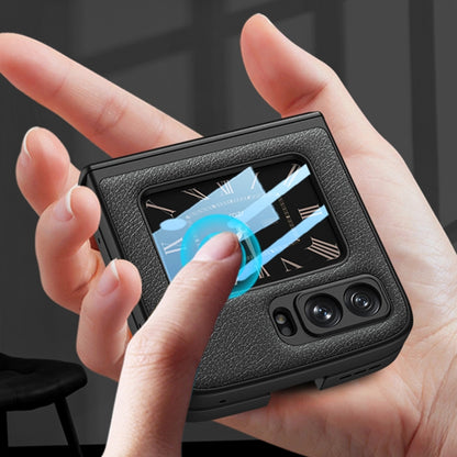 For Motorola Razr 2022 GKK Magnetic Folding Shockproof Leather Phone Case(Green) - Motorola Cases by GKK | Online Shopping UK | buy2fix