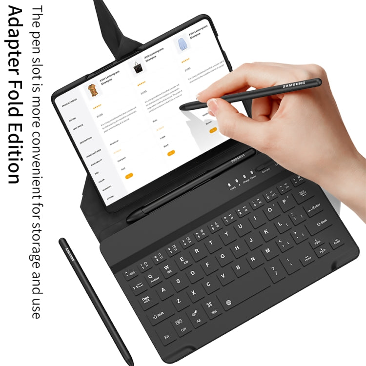 For Samsung Galaxy Z Fold4 GKK Magnetic Folding Bluetooth Keyboard Leather Case with Pen(Black) - Samsung Keyboard by GKK | Online Shopping UK | buy2fix