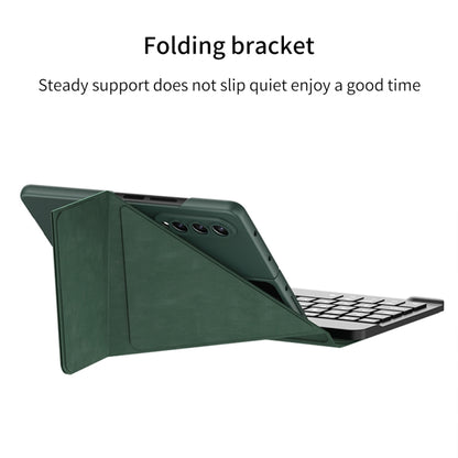 For SamsungGalaxy Z Fold3 5G GKK Magnetic Folding Bluetooth Keyboard Leather Case with Pen(Green) - Samsung Keyboard by GKK | Online Shopping UK | buy2fix