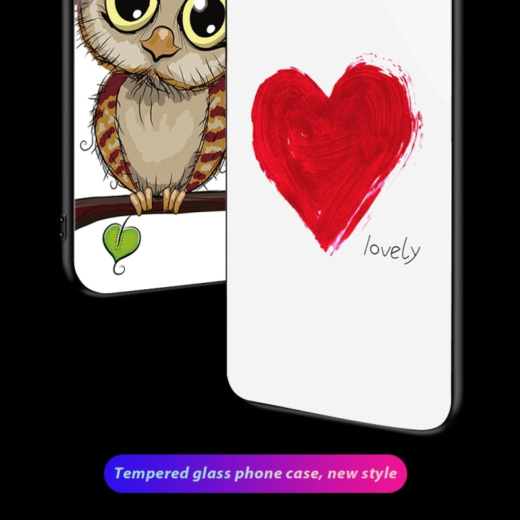 For Xiaomi Redmi A1+ Colorful Painted Glass Phone Case(Owl) - Xiaomi Cases by buy2fix | Online Shopping UK | buy2fix