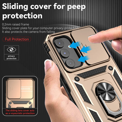 For Samsung Galaxy A54 5G Sliding Camshield Holder Phone Case(Gold) - Galaxy Phone Cases by buy2fix | Online Shopping UK | buy2fix