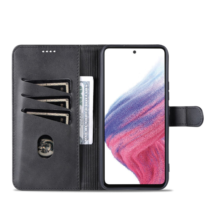 For Samsung Galaxy A54 5G AZNS Skin Feel Calf Texture Flip Leather Phone Case(Black) - Galaxy Phone Cases by AZNS | Online Shopping UK | buy2fix
