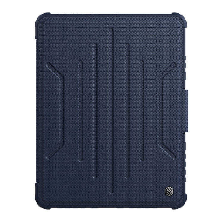 For iPad Pro 12.9 2022 / 2021 / 2020 / Air 2020 / Air 2022 NILLKIN Bumper Snapsafe Multifunctional Leather Tablet Case with Pen Slot(Blue) - iPad Pro 12.9 (2022/2021) Cases by NILLKIN | Online Shopping UK | buy2fix