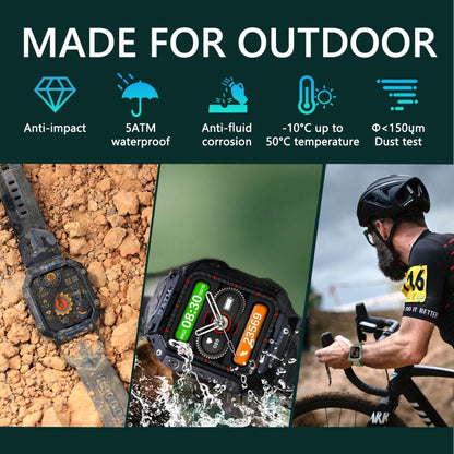 PG333 1.91 inch Waterproof Smart Sports Watch Support Heart Rate Monitoring / Blood Pressure Monitoring(Black) - Smart Wear by buy2fix | Online Shopping UK | buy2fix