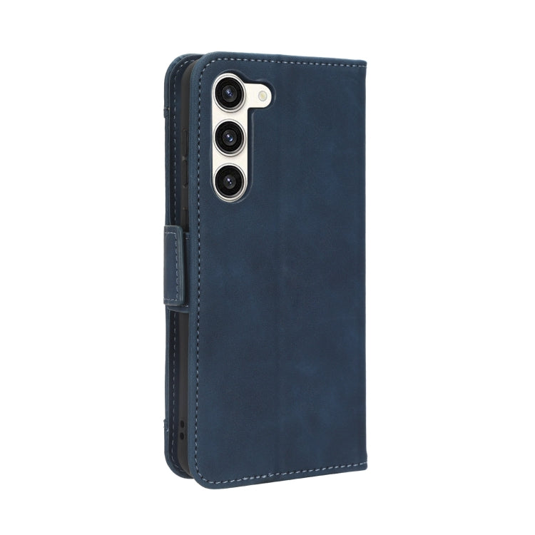 For Samsung Galaxy S23+ 5G Skin Feel Calf Texture Card Slots Leather Phone Case(Blue) - Galaxy S23+ 5G Cases by buy2fix | Online Shopping UK | buy2fix