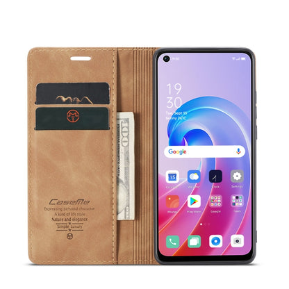 CaseMe 013 Multifunctional Horizontal Flip Leather Phone Case For OPPO A96 4G / A36 4G／A76 4G／K10 4G ／Realme 9i 4G (Brown) - OPPO Cases by CaseMe | Online Shopping UK | buy2fix