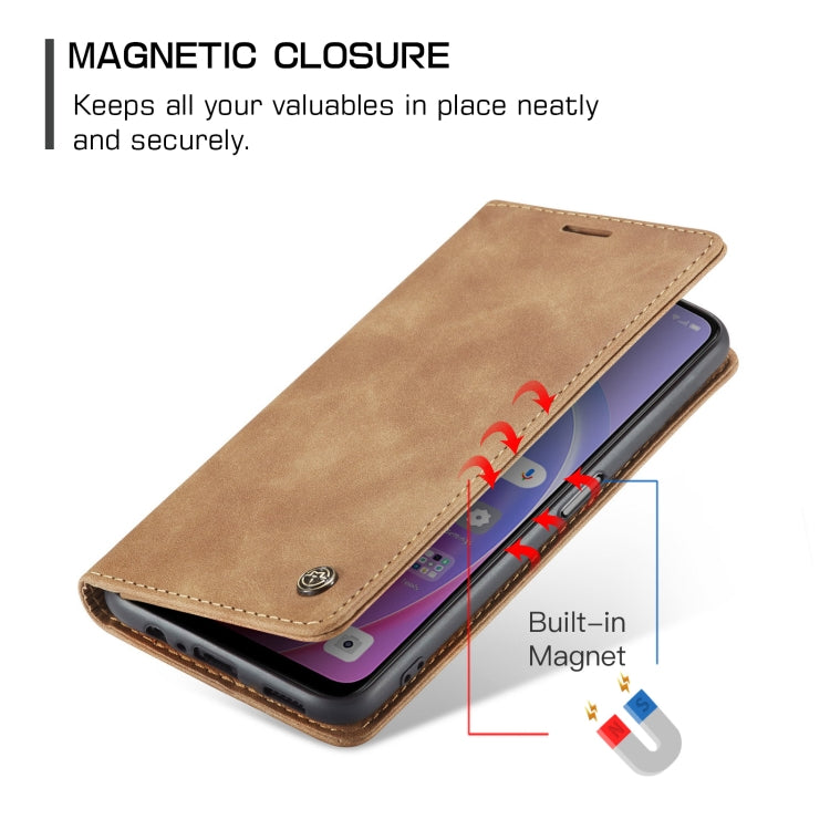 CaseMe 013 Multifunctional Horizontal Flip Leather Phone Case For OPPO A96 4G / A36 4G／A76 4G／K10 4G ／Realme 9i 4G (Brown) - OPPO Cases by CaseMe | Online Shopping UK | buy2fix