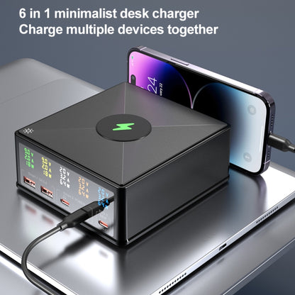 868H 6 in 1 160W 3 PD Type-C + 2 QC3.0 USB Ports Multi Ports Charger(US Plug) - Multifunction Charger by buy2fix | Online Shopping UK | buy2fix