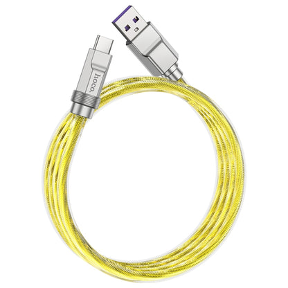 hoco U113 100W USB to USB-C/Type-C Silicone Fast Charging Data Cable, Length: 1m(Gold) -  by hoco | Online Shopping UK | buy2fix