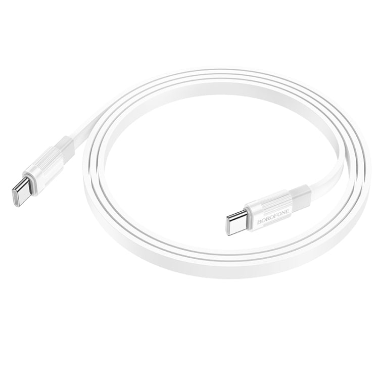 Borofone BX89 Type-C to Type-C Union 60W Charging Data Cable, Length:1m(White Orange) - USB-C & Type-C Cable by Borofone | Online Shopping UK | buy2fix