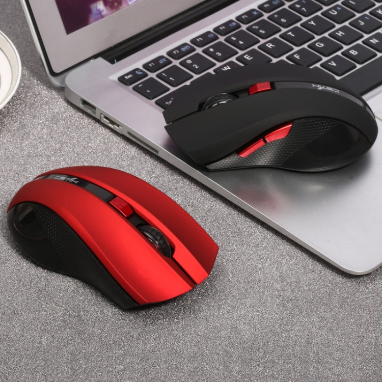 HXSJ X50 2.4G 6 Keys 1600DPI Three-speed Adjustable Wireless Mouse(Red) - Wireless Mice by HXSJ | Online Shopping UK | buy2fix