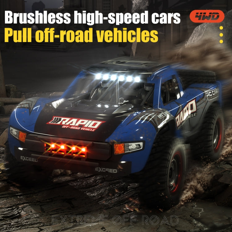 JJR/C Q130 Full-scale High-brush Four-wheel Drive High-speed Pickup Remote Control Car(Blue) - RC Cars by JJR/C | Online Shopping UK | buy2fix