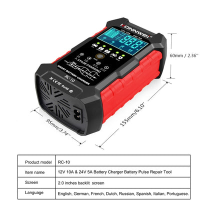 KONNWEI CR-10 2 inch Car Battery Charger Battery Pulse Repair Tool, Plug Type:US Plug - In Car by KONNWEI | Online Shopping UK | buy2fix