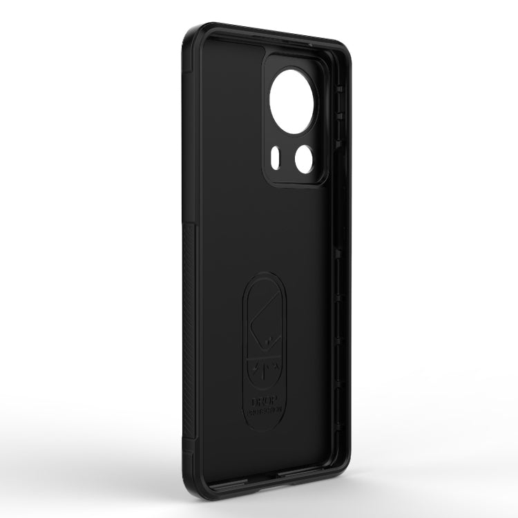 For Xiaomi 13 Lite Magic Shield TPU + Flannel Phone Case(Black) - 13 Lite Cases by buy2fix | Online Shopping UK | buy2fix
