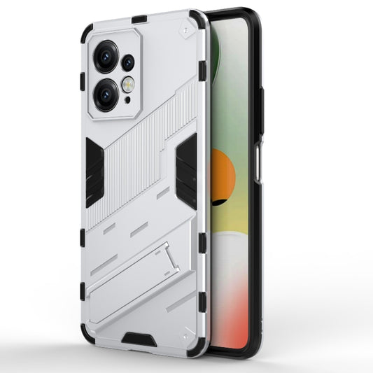 For Xiaomi Redmi Note 12 4G Global Punk Armor 2 in 1 PC + TPU Shockproof Phone Case with Holder(White) - Note 12 Cases by buy2fix | Online Shopping UK | buy2fix