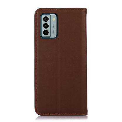 For Nokia G22 4G KHAZNEH Nappa Top Layer Cowhide Leather Phone Case(Brown) - Nokia Cases by buy2fix | Online Shopping UK | buy2fix