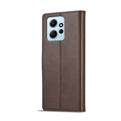 For Xiaomi Redmi Note 12 4G Global LC.IMEEKE Calf Texture Leather Phone Case(Coffee) - Note 12 Cases by LC.IMEEKE | Online Shopping UK | buy2fix