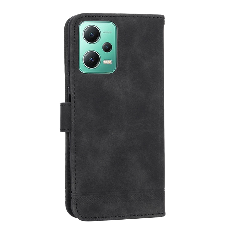 For Xiaomi Redmi Note 12 4G Global Dierfeng Dream Line TPU + PU Leather Phone Case(Black) - Note 12 Cases by buy2fix | Online Shopping UK | buy2fix