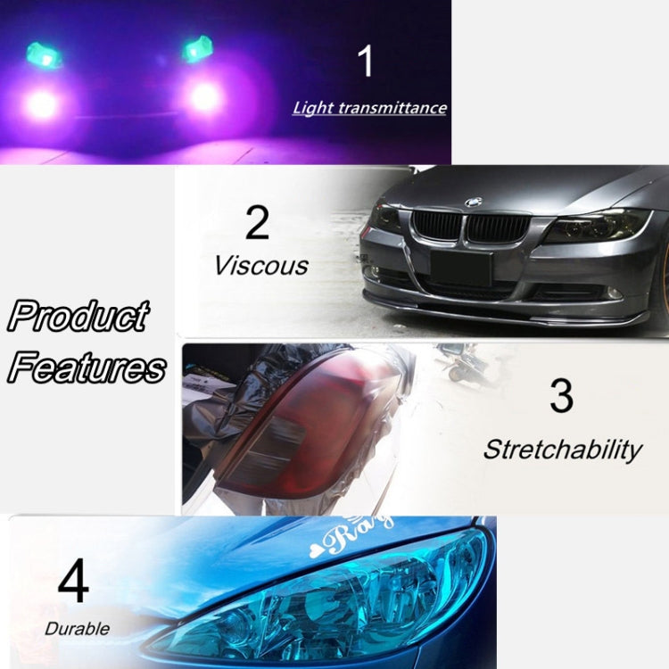 2pcs Car Headlight Protective Film Tail Light Film Motorcycle Fog Light Film, Size:30 x 100cm(Gold) - In Car by buy2fix | Online Shopping UK | buy2fix